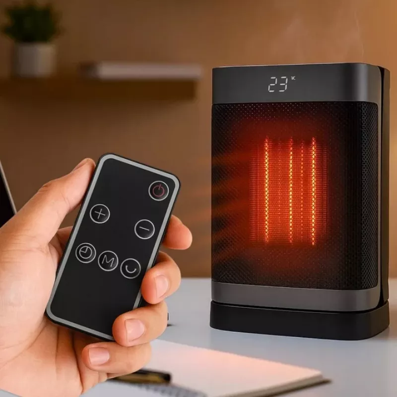 Extralink keramiskais elektriskais torņa sildītājs 1500W LED ar tālvadības pulti