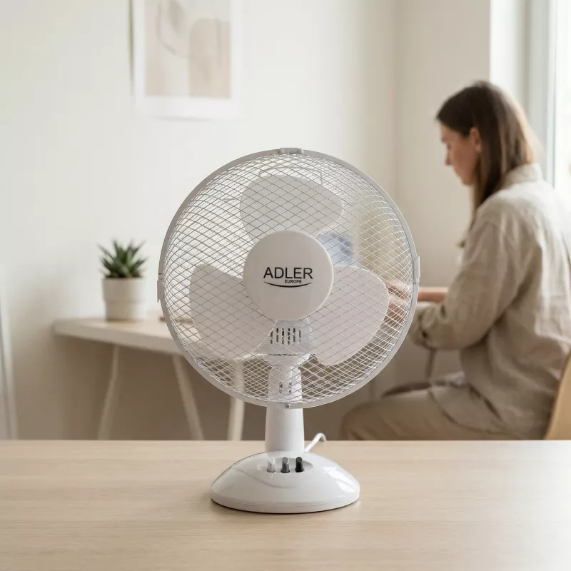 Adler AD 7302 Galda Ventilators Balts 23 cm