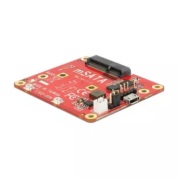 Iekšējais mSATA adapteris DELOCK 62648 ar Micro-USB resursdatora interfeisu, 6 Gbit/s, 65×56×12 mm