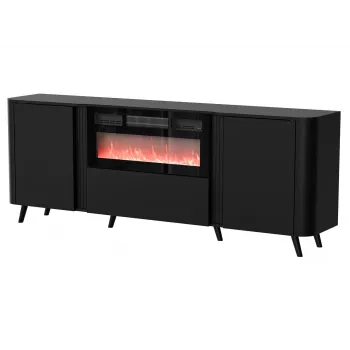 Kumode Cama Meble Volare 200 x 39 x 75 cm, melna, skaidu plātne, 16 mm rāmis