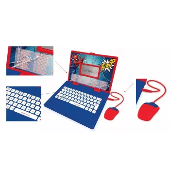 Lexibook Spider-Man Trīsvalodu Izglītojošs Pārnēsājamais Dators UA/ENG/PL 186 Aktivitātes