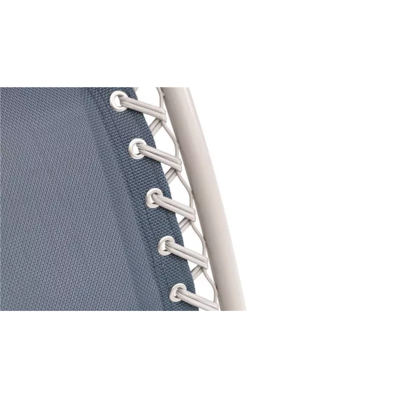 Kempinga krēsls Outwell Ramsgate — 2 kājas, max slodze 120 kg, svars 7.4 kg, izmērs 650×790 mm, zils