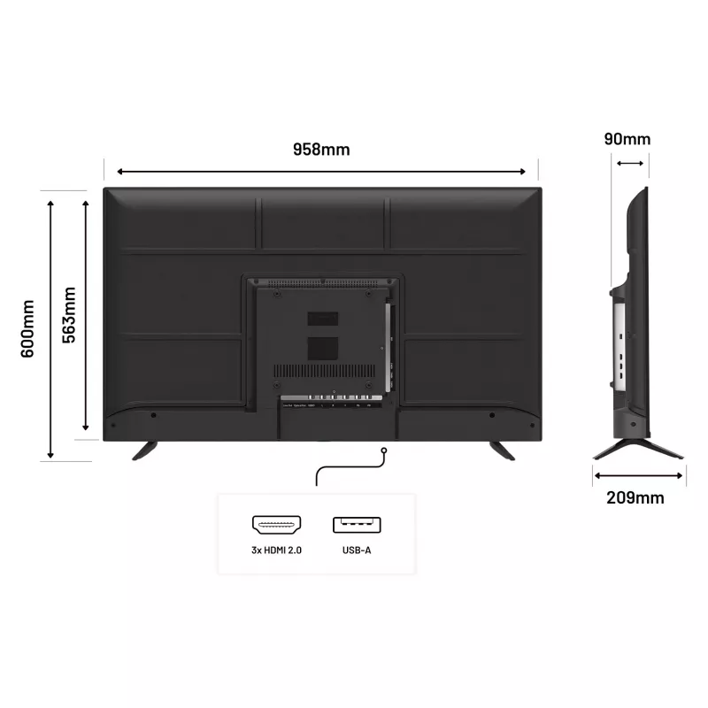 109,2 cm (43 inch) JAPANNEXT JN-IPS430UHD60F 4K IPS monitors ar iebūvētiem skaļruņiem un WLAN