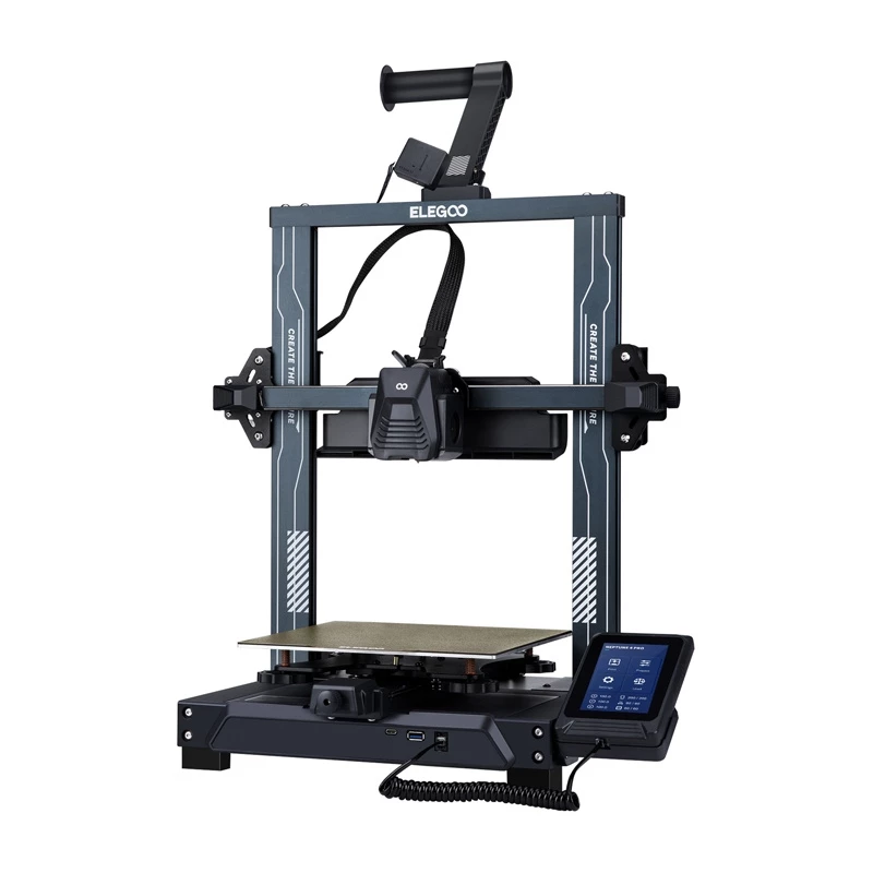3D printeris ELEGOO Neptune 4 Pro ar dubulto Z asi un klusajiem soļu motoriem