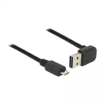 USB kabelis DeLOCK 85203 USB 2.0 0,5m USB A Micro-USB B Melns