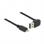 USB kabelis DeLOCK 85203 USB 2.0 0,5m USB A Micro-USB B Melns