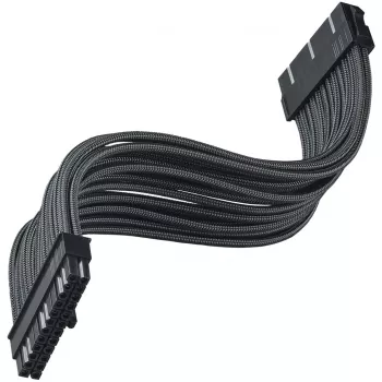SilverStone PP07E - Strāvas pagarinātāja kabelis - ATX, 24 kontaktu (siev.) uz ATX, 24 kontaktu (tēviņš) - 30 cm - Melns