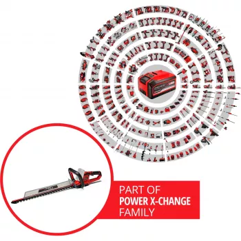 Power X-Change akumulatora dzīvžoga šķēres GE-CH 18/60 Li-Solo, 18V (sarkana/melna, bez akumulatora un lādētāja)