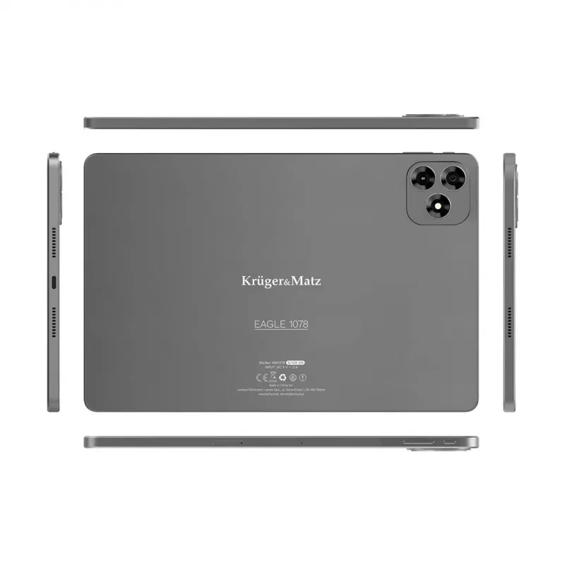 Kruger & Matz EAGLE 1078 KM1078 planšete ar 10,95 collu ekrānu, 6 GB RAM, 128 GB, Android 15