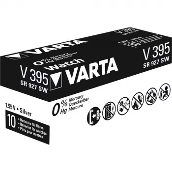 Varta V 395 sudraba oksīda baterija (S) - 1,55V - 44 mAh - 9,5 mm