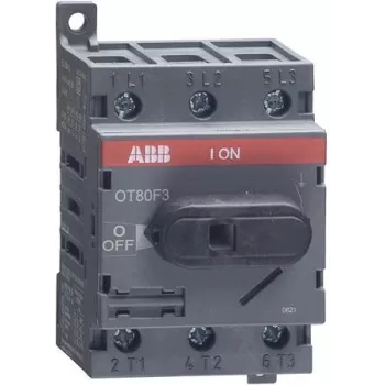 ABB OT80F3 - 3P - Vadu - Melns - IEC 60947-3 / UL 508 / CSA C22.2 No. 14 - 600 V - 52,5 mm