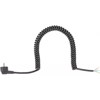 Bachmann spirālveida kabelis H05VV-F BM00107023G1.5 mm² 0.5m melns AEH/CEE7/7 (BM0010702)