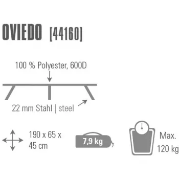 Gultasvietas Oviedo 44160 (Pelēks)