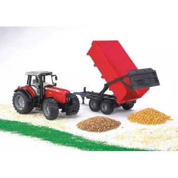 BRUDER Massey Ferguson 7480 ar izgāžamo piekabi