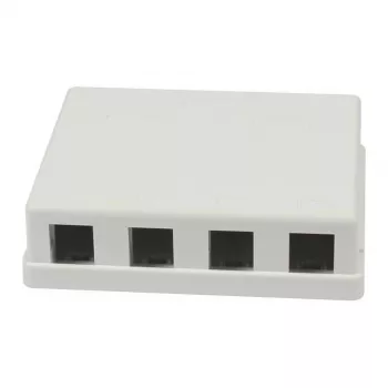 Synergy21 Keystone moduļu turētājs, sadalnes panelis 4x TP modulim, virsmas montāžai, balts (ABS)