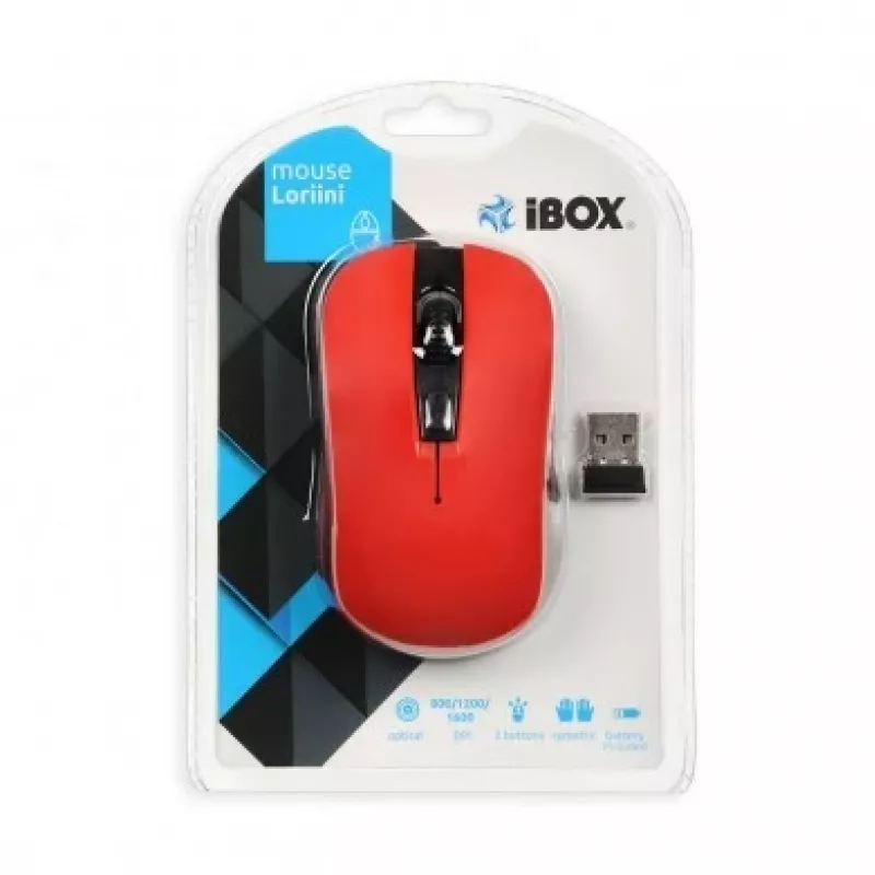 iBox LORIINI pele Ambidextrous RF Bezvadu Optiskā 1600 DPI