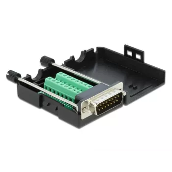 Adapteris D-Sub15 vīriešu uz spaiļu bloku ar korpusu DeLOCK 66566
