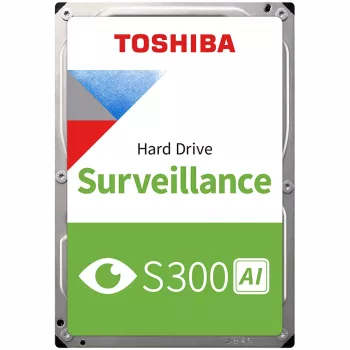 Cietais disks video novērošanai TOSHIBA S300 AI 8TB CMR, 3.5'', 512MB, 7200RPM, SATA, 64 kamerām, 24/7, TBW: 550