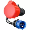 go-e Adapter Gemini flex 22 kW uz CEE Blue 16 A - Melns - taisns - taisns - IP55 - 22 kW - 16 A