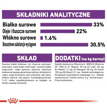 Sausā kaķu barība Royal Canin Sensible 33 4 kg — Pieaugušiem, Mājputni un rīsi, Olbaltumvielas 33%, Tauki 22%