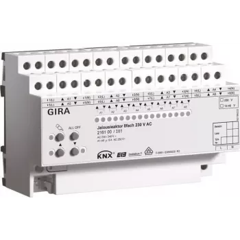 GIRA izpildmehānisms 216100 KNX/EIB žalūziju 8 kanāli 230V AC REG (216100)