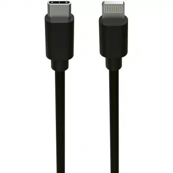 Mobilā telefona kabelis Ansmann 1700-0106 Melns USB C Lightning 0.12 m