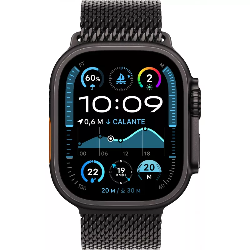 Apple Watch Ultra 2 Cell 49mm Melns Titāns Milānas Cilpa S