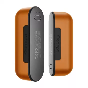 Atkārtoti uzlādējams roku sildītājs Ocoopa UT2s, 2×5000 mAh, 4 siltuma līmeņi, USB-C, alumīnijs, oranžs
