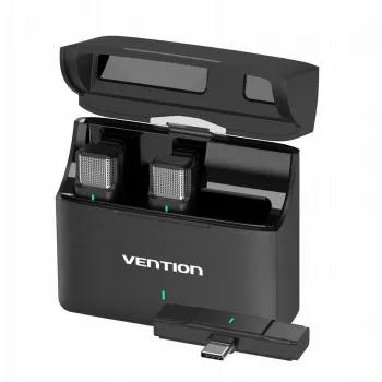 2 gab. Vention USB-C mikrofonu komplekts + uzlādes futrālis