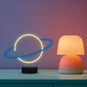 Manta SNL38BLT Stila neonu planētas dekoratīvā LED lampa