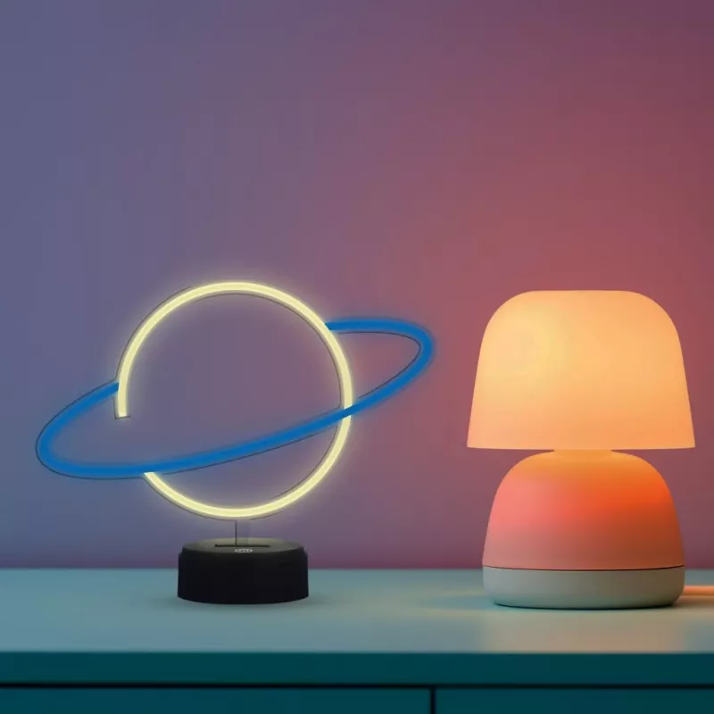 Manta SNL38BLT Stila neonu planētas dekoratīvā LED lampa