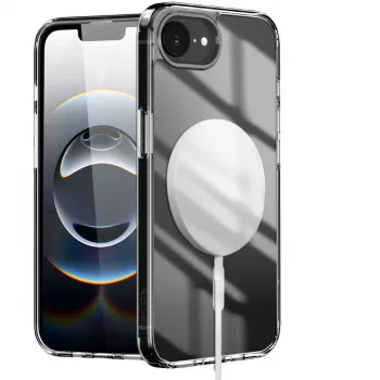 Nevox StyleShell SHOCKFlex - iPhone 16e/17e caurspīdīgs, saderīgs ar MagSafe