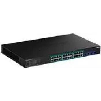 TRENDnet TPE-30284 - Viedais slēdzis - 24 x 10/100/1000 (PoE+) + 4 x 10 Gigabit SFP+ - montējams statīvā - PoE+ (370 W) - maiņstrāva 100-240 V