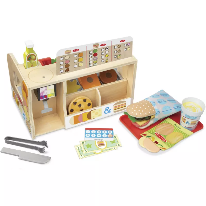 Melissa & Doug Slice & Stack Sandwich Counter 6074860 koka rotaļu virtuvīte
