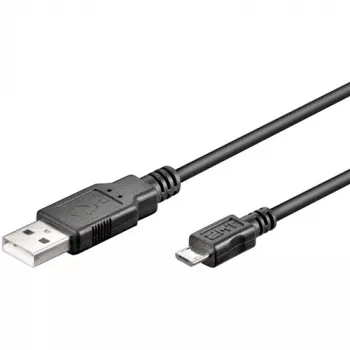 LogiLink USB 2.0 savienojuma kabelis, 1,8 m, melns, USB-A spraudnis - USB-B Micro spraudnis, saderīgs ar USB 2.0 (CU0034)