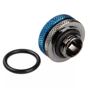 Bitspower Multi-Link Adapteris G1/4 inch vīrietis uz 16 mm OD cieto cauruli taisns savienotājs, spīdīgi melns