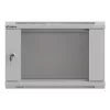 Montāžas skapis LANBERG WF03-5306-10S 19 collu 6U pelēks ar stikla durvīm