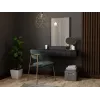 Tualetes galdiņš ar spoguli cama meble PAFOS 80×41.6×100 cm, MDF rāmis, 1 atvilktne, matēti melns