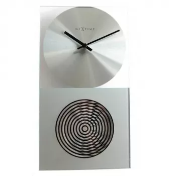 NeXtime klok 3028 OP sienas pulkstenis, 16x30.2 cm, stikls, sudrabs