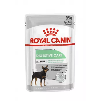 Slapjā suņu barība Royal Canin Digestive Care Gaļa un Dārzeņi paciņas 12 x 85 g — pieaugušiem suņiem, gremošanas atbalsts