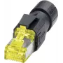 Phoenix Contact RJ45 savienotājs, IP20 - CAT 6A spraudnis, taisns, 8P8C VS-08-RJ45-10G/Q Dzeltens, Melns (1419001)