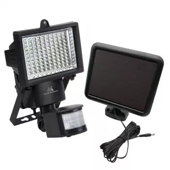 Maclean MCE442 Saules lampa LED prožektors ar kustības sensoru, sienas montāža, krēslas sensors, IP44, 6W, 6000K