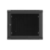 Sienas stiprinājuma 19 inch skapis 9U 600x600 mm melns ar perforētām durvīm