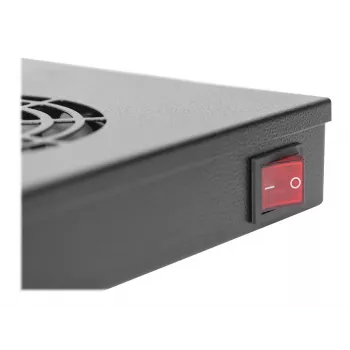 Ventilējams tukšais panelis Digitus DN-19 FAN-4-HO-SW