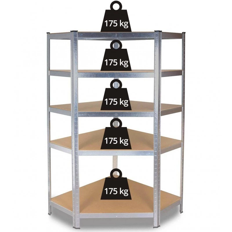 Top E Shop GC9030 metāla stūra plauktu sistēma, 30 cm