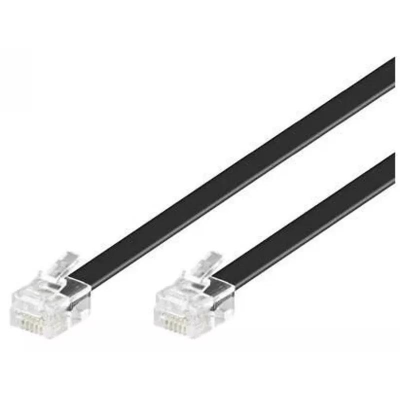 Telefona kabelis Microconnect MPK102S RJ-11 RJ-11 2 m Melns