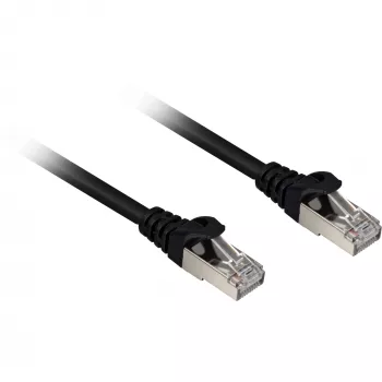 Tīkla kabelis Sharkoon Cat.6a SFTP RJ-45 Cat6a 0,5m Melns