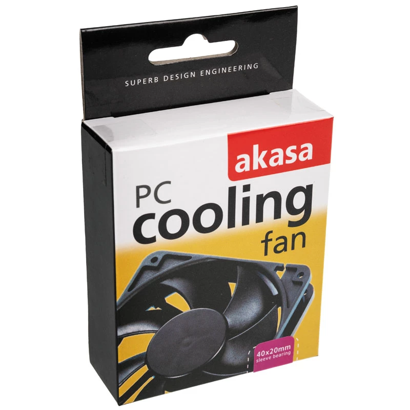 Akasa AK-4020MS Melns korpusa ventilators 40mm