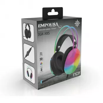 Cian Technology GmbH INCA Gaming Headset IGK-X8S 7.1 USB RGB-LED melns - Austiņas