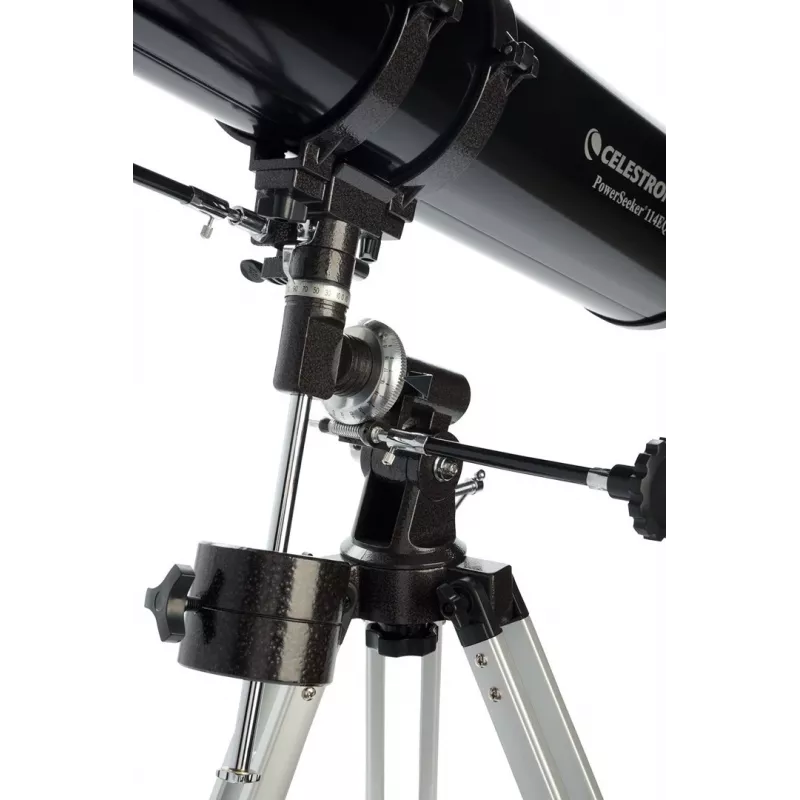 Celestron PowerSeeker 114EQ Refraktora teleskops 45x Melns